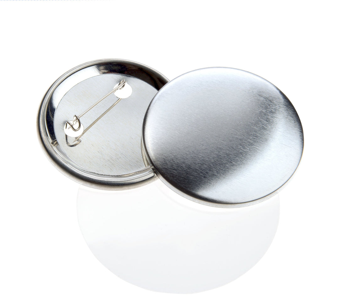 Buttonrohlinge 50mm (500 Stück) für Badgematic Buttonmaschine mit Sicherheitsnadel, 500