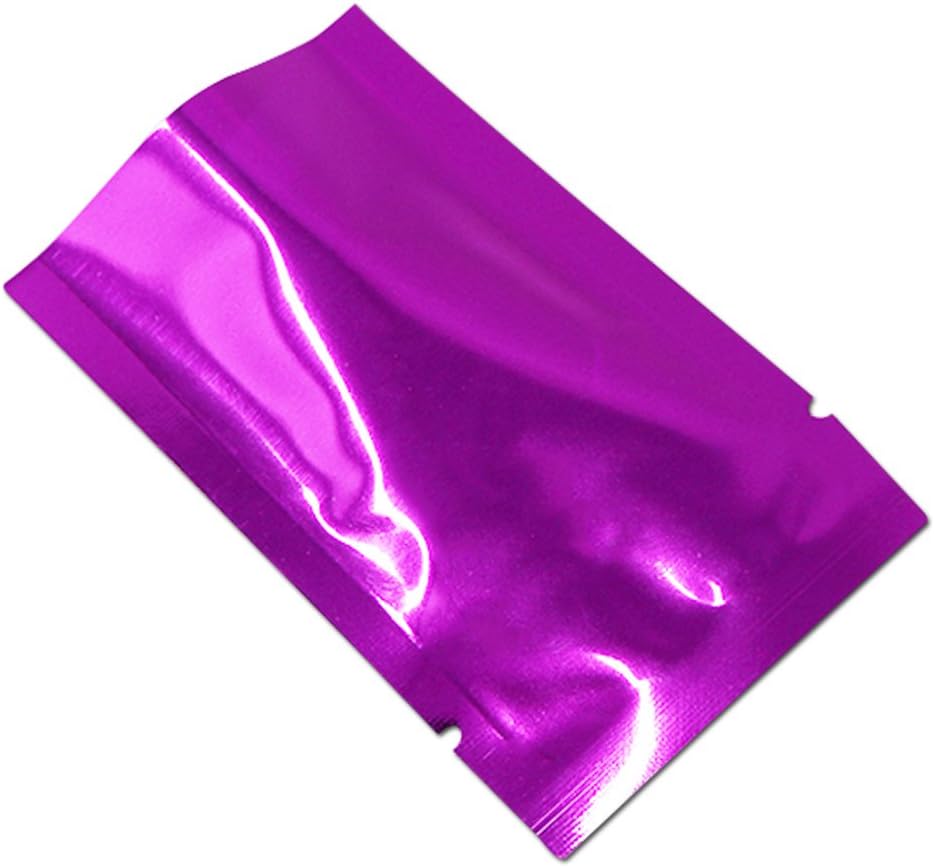 WACCOMT Pack 200 Stück Farbig Mylar Folie Obere Öffnung Versiegelbare Beutel Vakuum Heisssiegelbeute