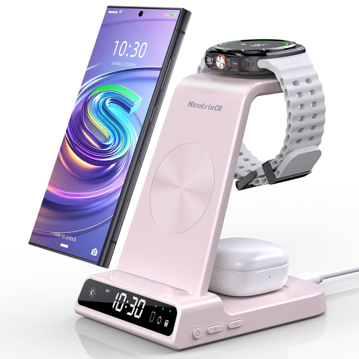 Wireless Charger für Samsung Ladestation für Galaxy S25 Ultra, Induktive Ladestation für Samsung Gal