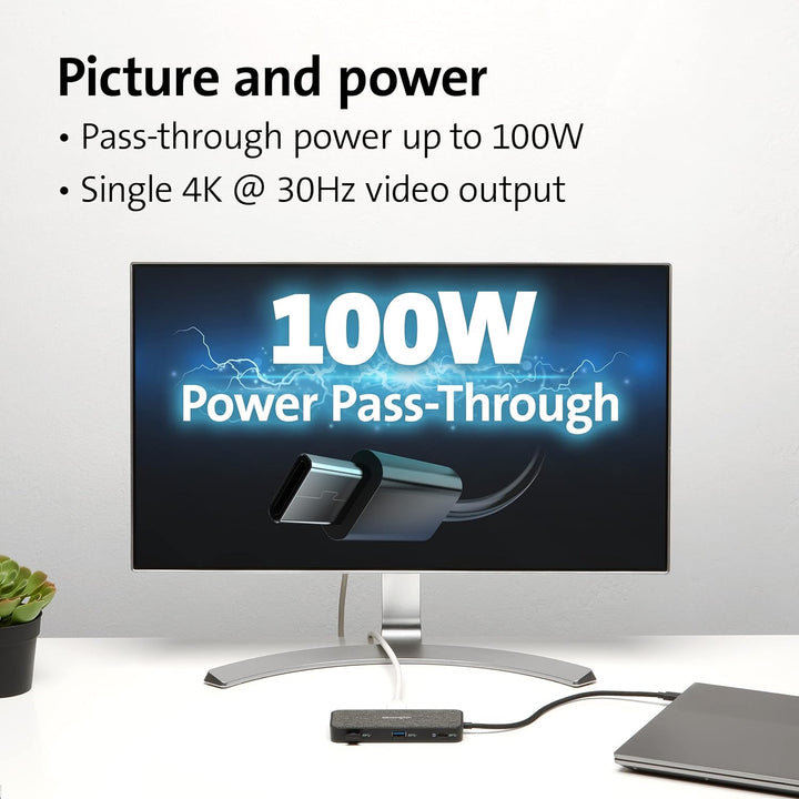 Kensington SD1650p USB-C Single 4K Tragbare Docking Station, Mobiles Dock mit HDMI, Kompatibel mit A