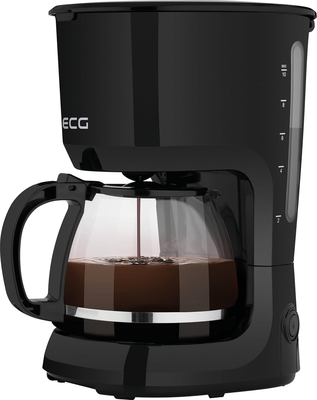 ECG KP 2116 Easy,Drip-brew coffee machine, 1,25 litre water tank capacity, Schwarz