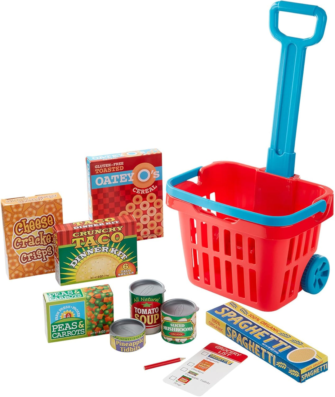 Melissa & Doug Einkaufskorb mit Zubehör, Einkaufskorb mit Zubehör
