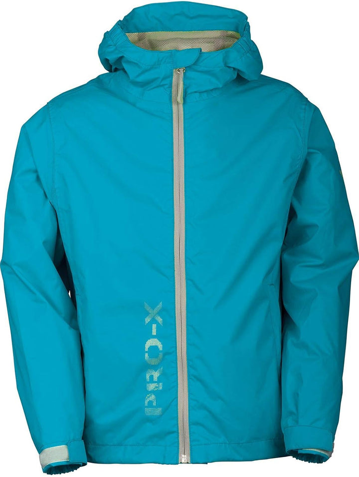 PRO-X elements Kinder Regenjacke FLASHY, Atmungsaktive Windbreaker mit Handytasche, Packsack & Kapuz