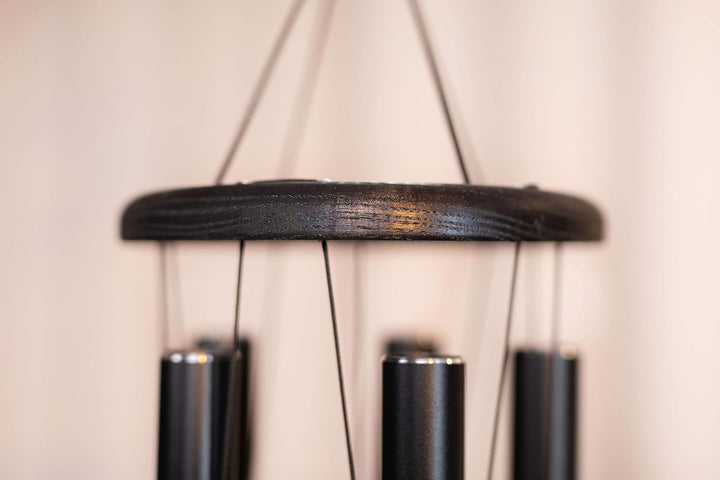 Sonic Energy Hamsa Meditation Chime – Windspiel mit 5 Klangstäben (432 Hz) – für Garten u. Entspannu