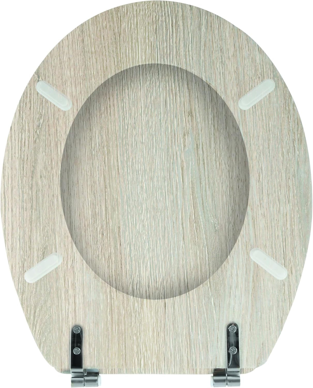 MSV WC Sitz Toilettendeckel MDF Holzkern"Parkett" Scharniere aus Edelstahl - hochwertige und stabile