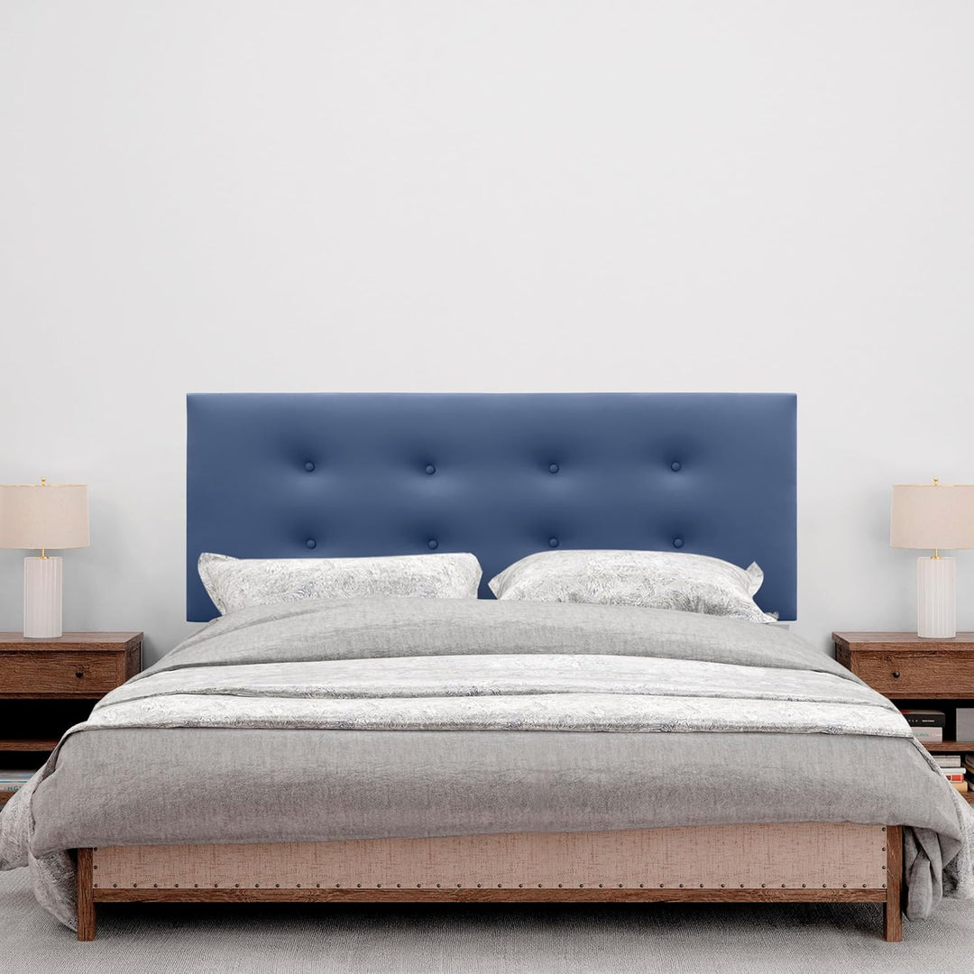 DHOME Kunstleder oder Stoff Kopfteil AQUALINE Pro mit 2 Reihen von Knöpfen gepolstertes Kopfteil Lux