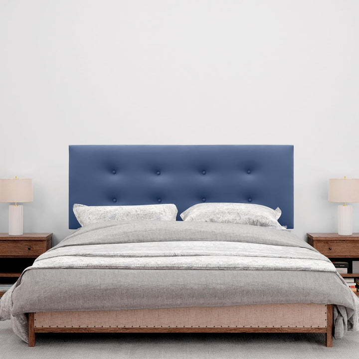 DHOME Kunstleder oder Stoff Kopfteil AQUALINE Pro mit 2 Reihen von Knöpfen gepolstertes Kopfteil Lux