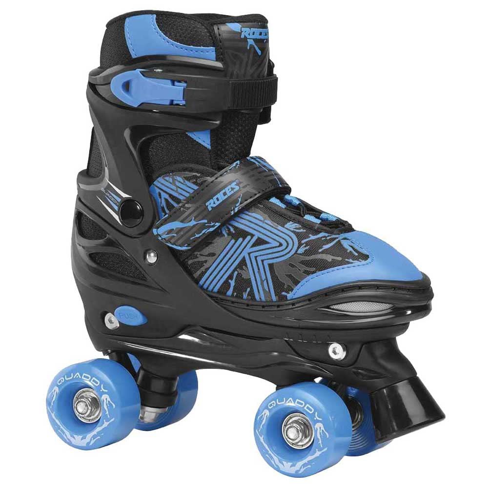 Roces Jungen Quaddy 3.0 Boy Grössenverstellbarer Kinder-Rollschuh 30/33 black-astro blue, 30/33 blac