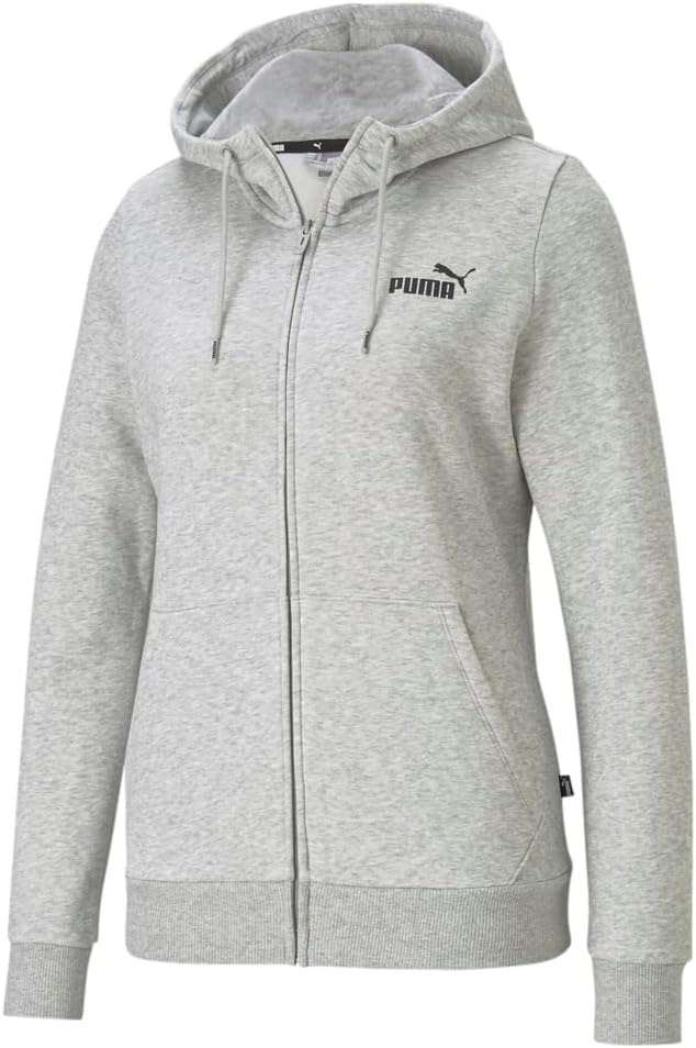 PUMA Damen ESS S Logo Full-Zip Hoodie Pullover XS Grau, XS Grau
