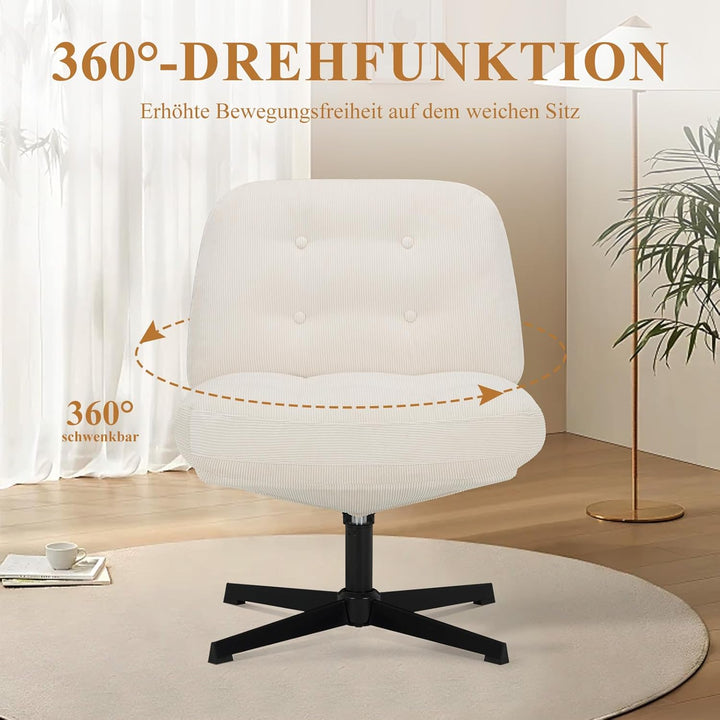 COLAMY Ergonomischer 360°Schwenkbarer Bürodrehstuhl für Zuhause - Bürostuhl mit extra Dicker Polster