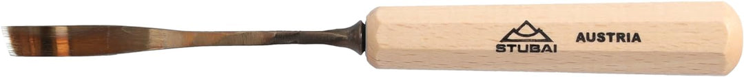 STUBAI Stemmeisen Stechbeitel Serie 52 - Form 22 | Gekröpftes, linksschräges Balleisen 8 mm, mit Hol