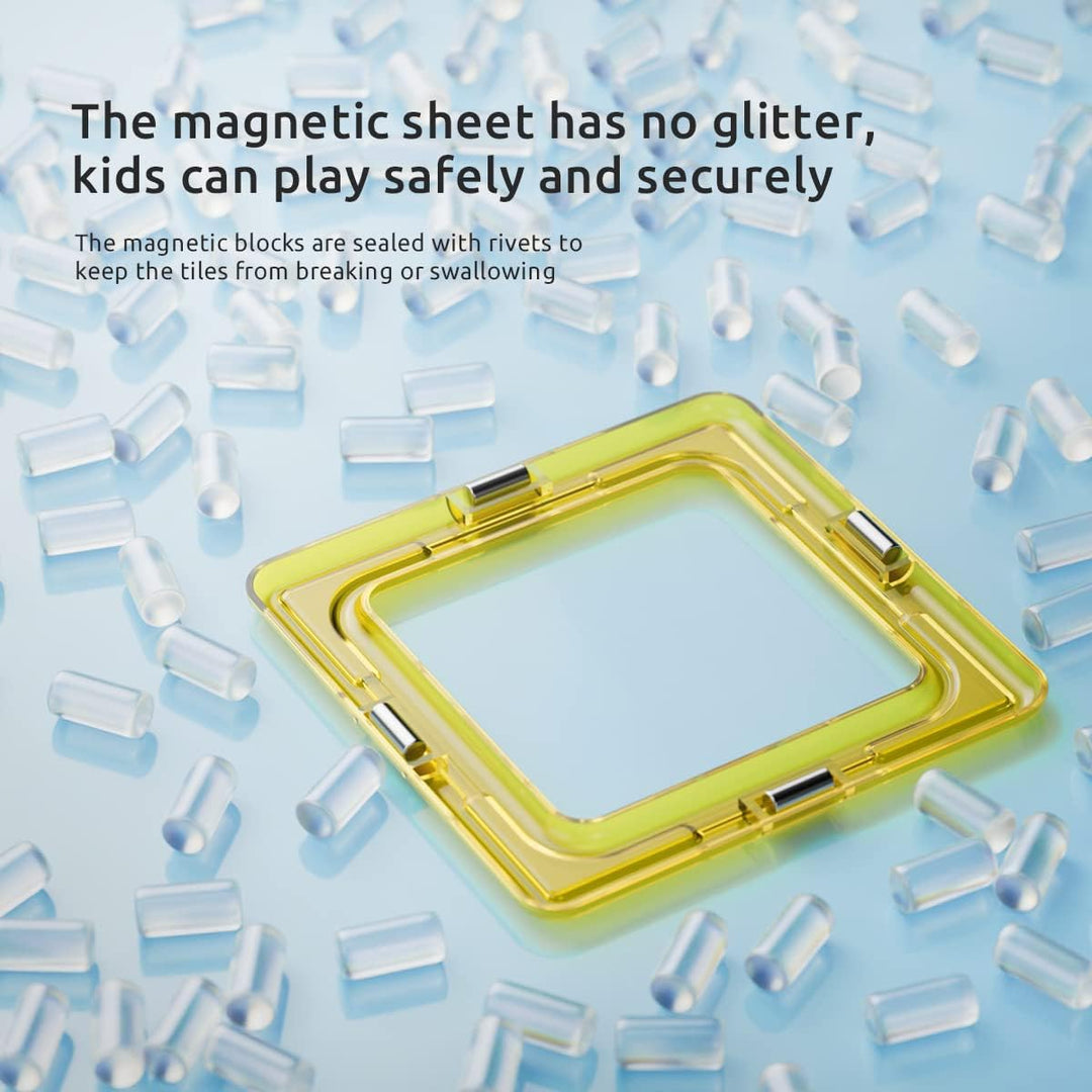 mysoler Magnetische Bausteine 48 Teile Magnet Spielzeug Kinder DIY Magnetspielzeug Magnet Spielzeug