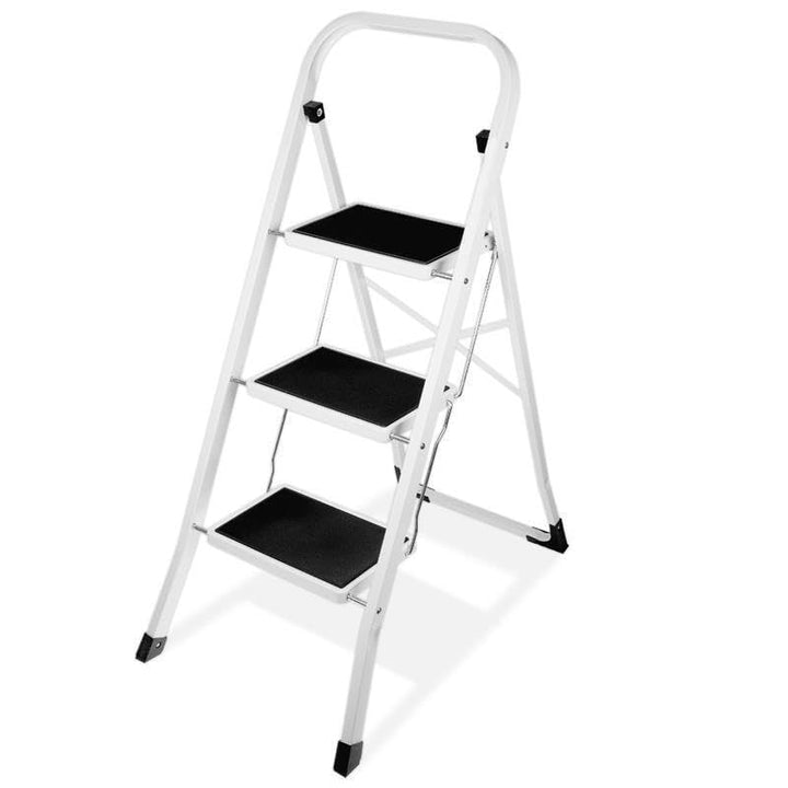 Lefeld 3-Stufige Trittleiter klappbar Klappstufen Klapptritt Stehleiter Leiter faltbar Tritthocker T