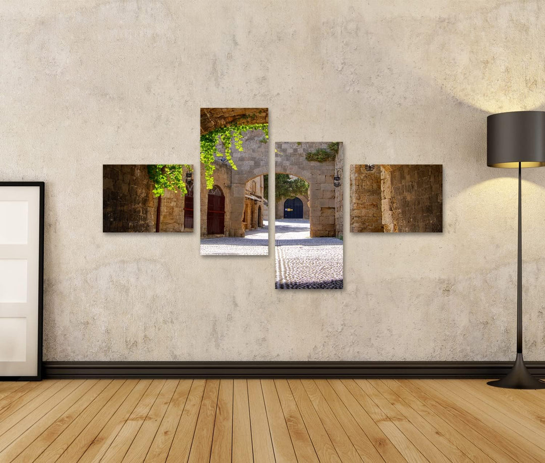 islandburner Bild auf Leinwand Mittelalterliche Strasse In Toskana Bilder Wandbilder Poster Leinwand