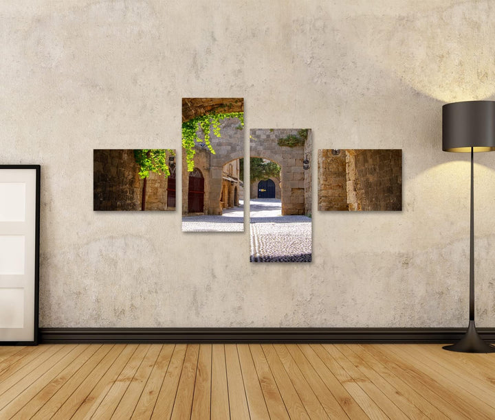 islandburner Bild auf Leinwand Mittelalterliche Strasse In Toskana Bilder Wandbilder Poster Leinwand