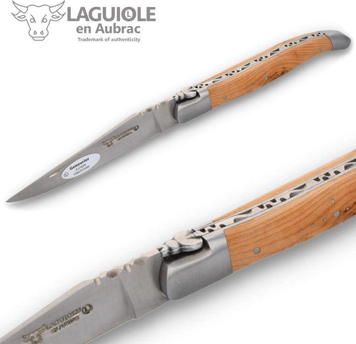 Laguiole en Aubrac Taschenmesser L0212GEIF 12 cm, Klinge 10 cm matt, Backen matt, Griffschalen Wacho