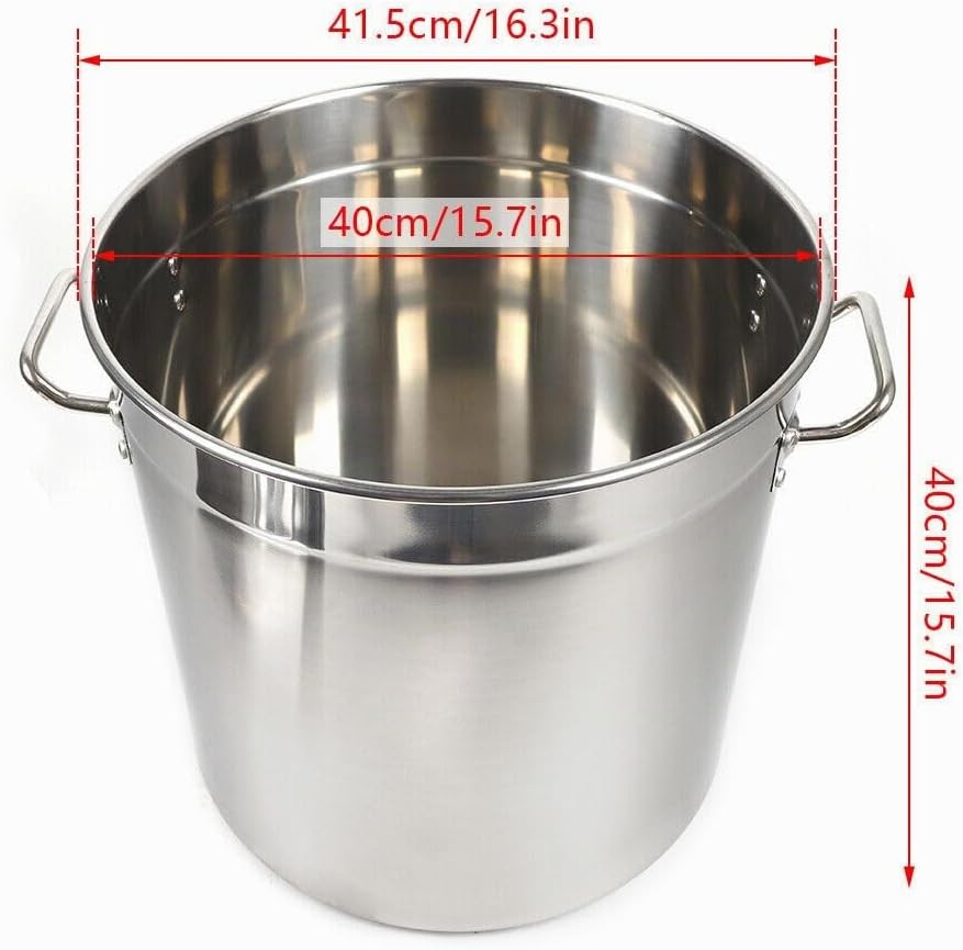 30|50|70 Liter Gastronomie Kochtopf Suppentopf Mit Edelstahl Deckel, Multifunktionaler für die Herdp