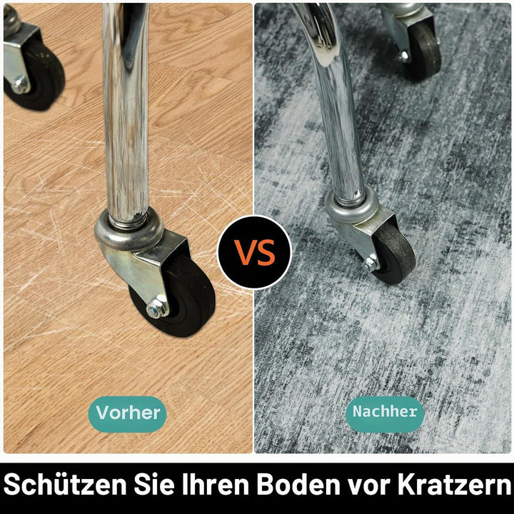 Famibay Bodenschutzmatte BüRostuhl Unterlage 120x150cm Unterlage Schreibtischstuhl Grau rutschfest B