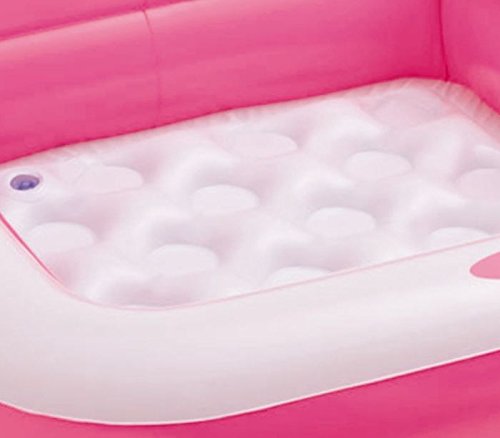 Intex Spielkiste, Swimming Pool, aufblasbar, quadratisch, für Babys und Kleinkinder, 57100 Rosa 5710