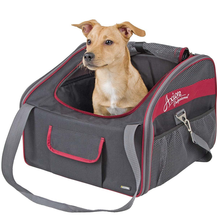 Kerbl 80594 Autositztasche Axion, 41 x 34 x 30 cm, schwarz/rot