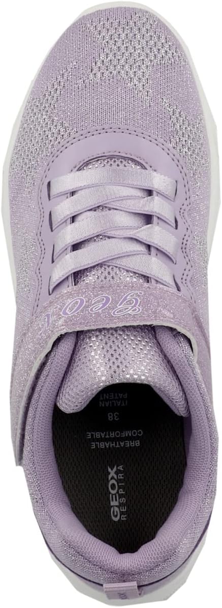 Geox Mädchen J Aril Girl Sneaker 34 EU Lilac, 34 EU Lilac