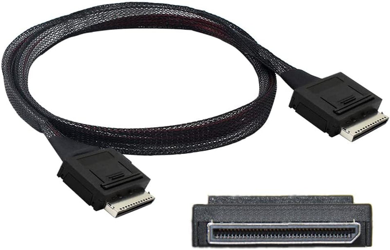 NFHK OCuLink PCIe PCI-Express SFF-8611 8X 8-Lane zu OCuLink SFF-8611 8X SSD Daten Aktiv Kabel 50cm,