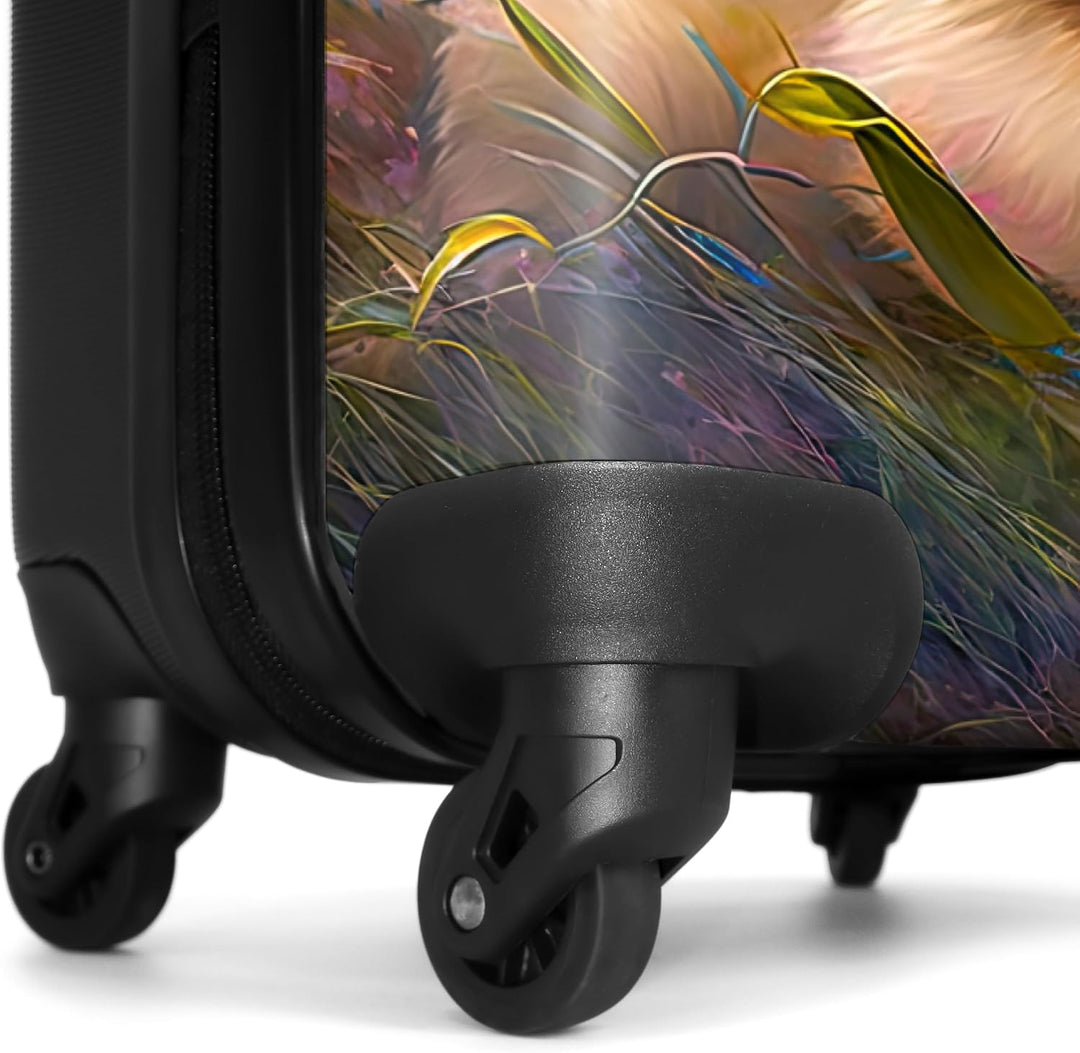NoBoringSuitcases.com® Koffer Handgepäck Trolley Rollkoffer Kleine Reisekoffer mit 4 Rollen - Welpe