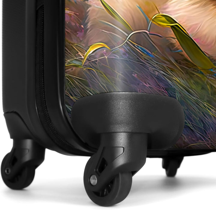 NoBoringSuitcases.com® Koffer Handgepäck Trolley Rollkoffer Kleine Reisekoffer mit 4 Rollen - Welpe