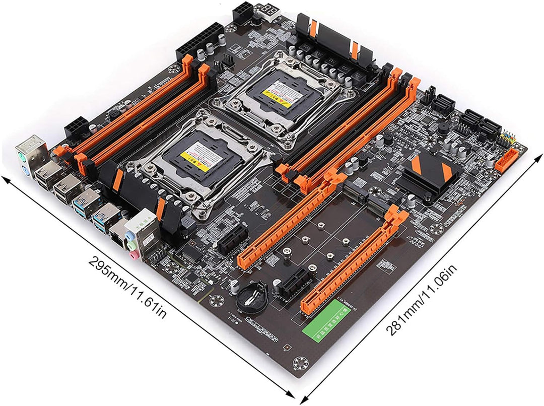 Desktop-Motherboard, Inter X99 LGA 2011 Gaming-Motherboard mit 2 NVME/6 SATA, 8 DDR4-RAM, RJ45-Gigab