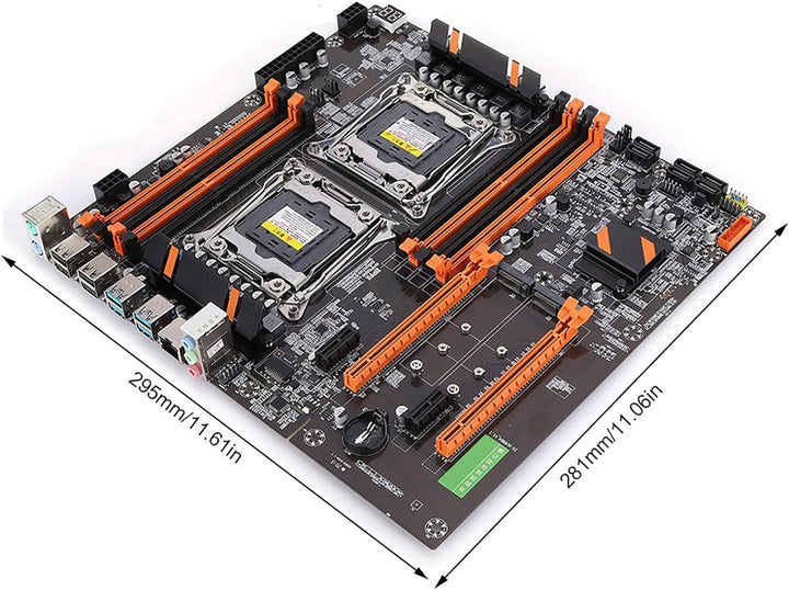 Desktop-Motherboard, Inter X99 LGA 2011 Gaming-Motherboard mit 2 NVME/6 SATA, 8 DDR4-RAM, RJ45-Gigab