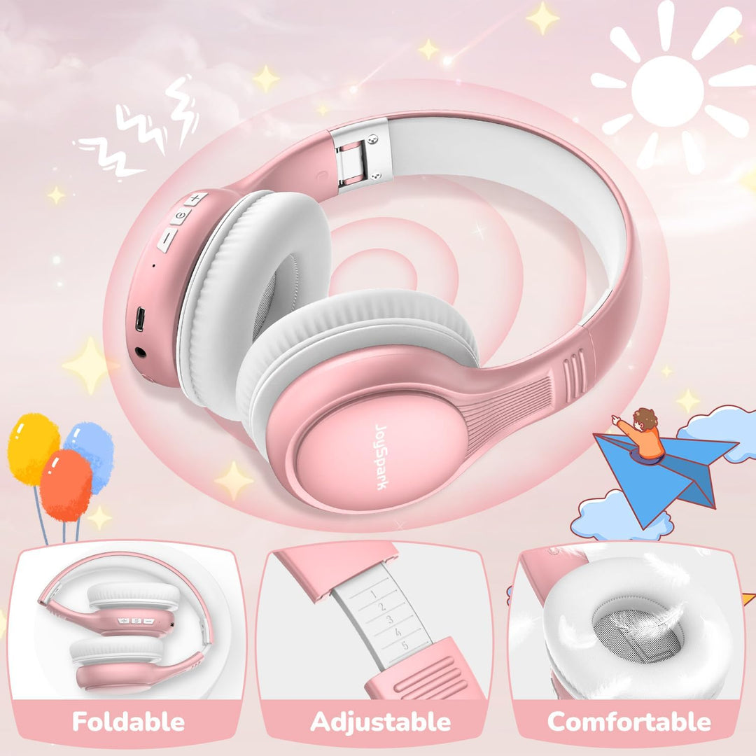 Bluetooth Kopfhörer Kinder, 60 Stunden Wiedergabezeit, Bluetooth 5.4 Kabellose Kinderkopfhörer, Type