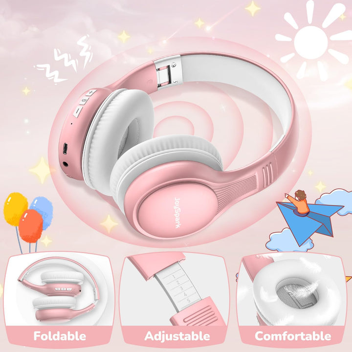 Bluetooth Kopfhörer Kinder, 60 Stunden Wiedergabezeit, Bluetooth 5.4 Kabellose Kinderkopfhörer, Type