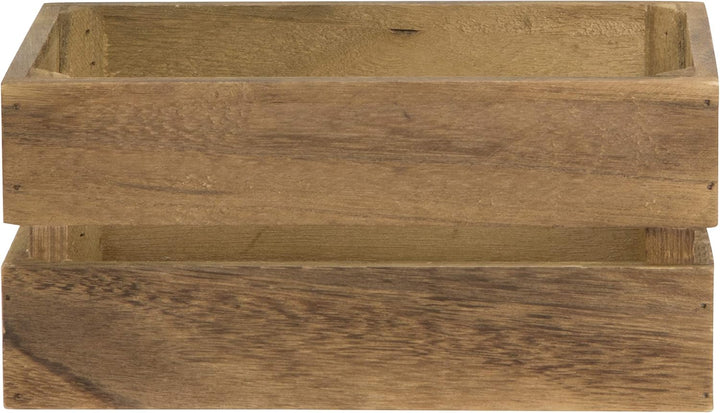 Securit Vintage Mini Holzkiste Tisch Caddy – 14,1 x 24,1 cm Aufbewahrungsbox Gewürzhalter Utensilien