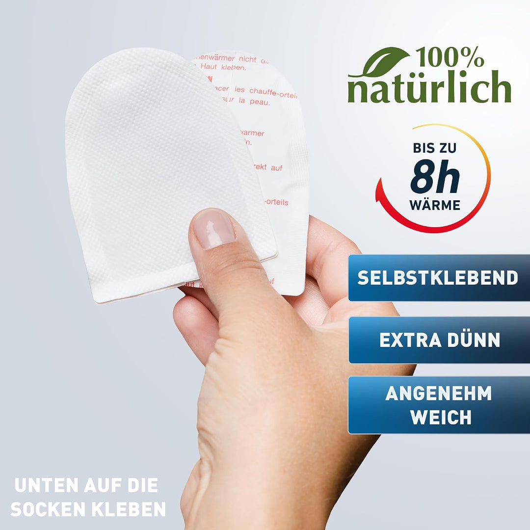 THE HEAT COMPANY Fusswärmer - 5, 15 oder 40 Paar - EXTRA WARM - klebend - Zehenwärmer - 8 Stunden wa