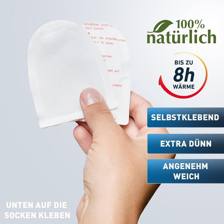 THE HEAT COMPANY Fusswärmer - 5, 15 oder 40 Paar - EXTRA WARM - klebend - Zehenwärmer - 8 Stunden wa
