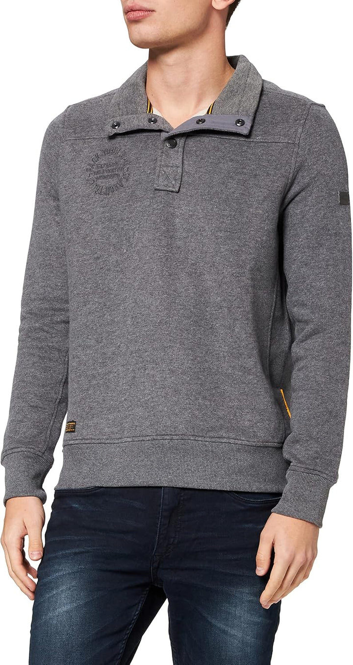 camel active Herren 4093446f14 Pullover S Stone Grey, S Stone Grey