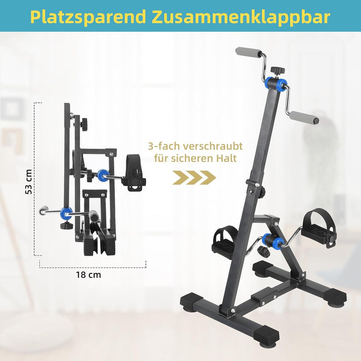 Faltbares Arm- und Bein-Ergometer für Senioren – Pedaltrainer für ältere Menschen, verstellbares Han