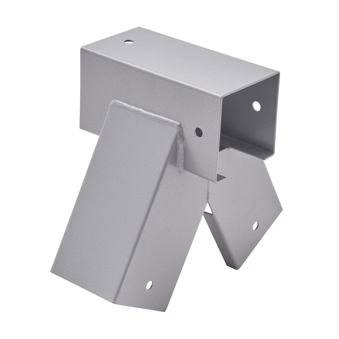 TRIBECCO® Vierkant Schaukelverbinder 90/90mm 90° (90° Grau) aus pulverbeschichtetem Stahlblech für G