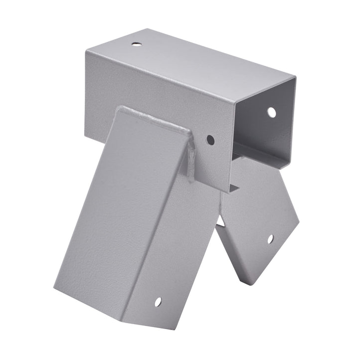 TRIBECCO® Vierkant Schaukelverbinder 90/90mm 90° (90° Grau) aus pulverbeschichtetem Stahlblech für G
