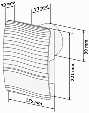 Badlüfter Automatic Shutter T - flüsterleiser Betrieb dank kugelgelagertem Motor, mit Innenverschlus