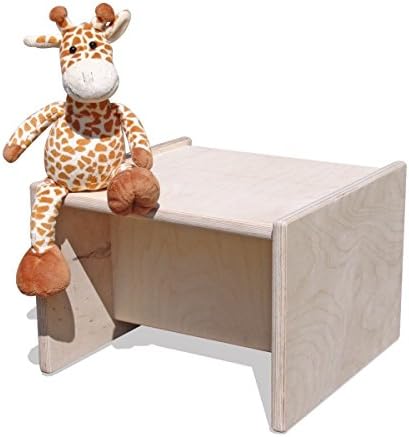 Eli Wendehocker für Kinder aus Holz – 4 Sitzhöhen (15–35 cm), naturbelassen, sehr stabil &amp; kippsiche