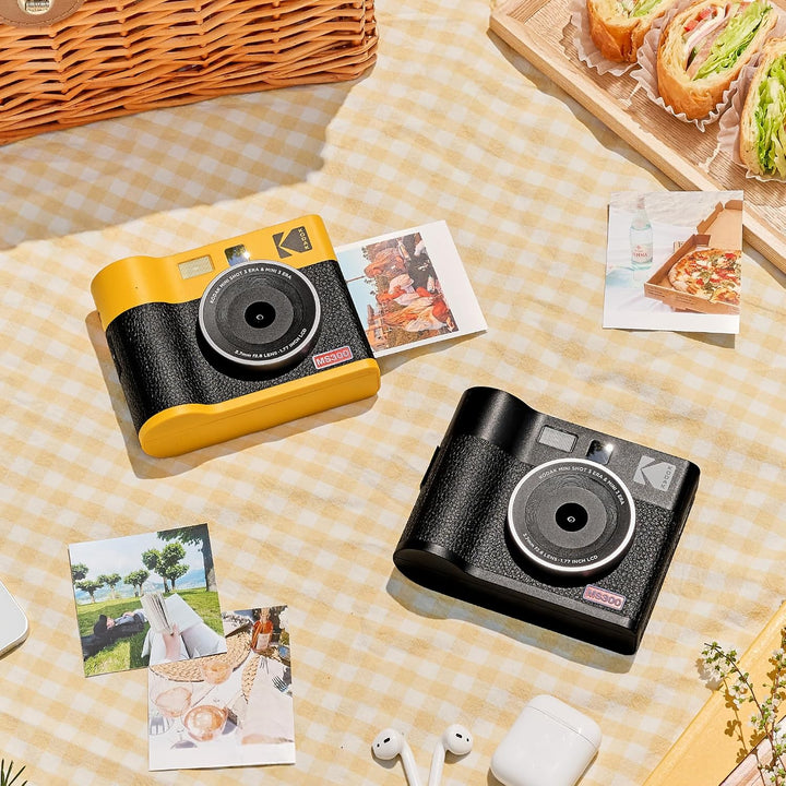 KODAK Mini Shot 3 ERA 7,6x7,6cm Sofortbildkamera, 38 Blatt, Gelb | Bluetooth, iPhone &amp; Android kompa