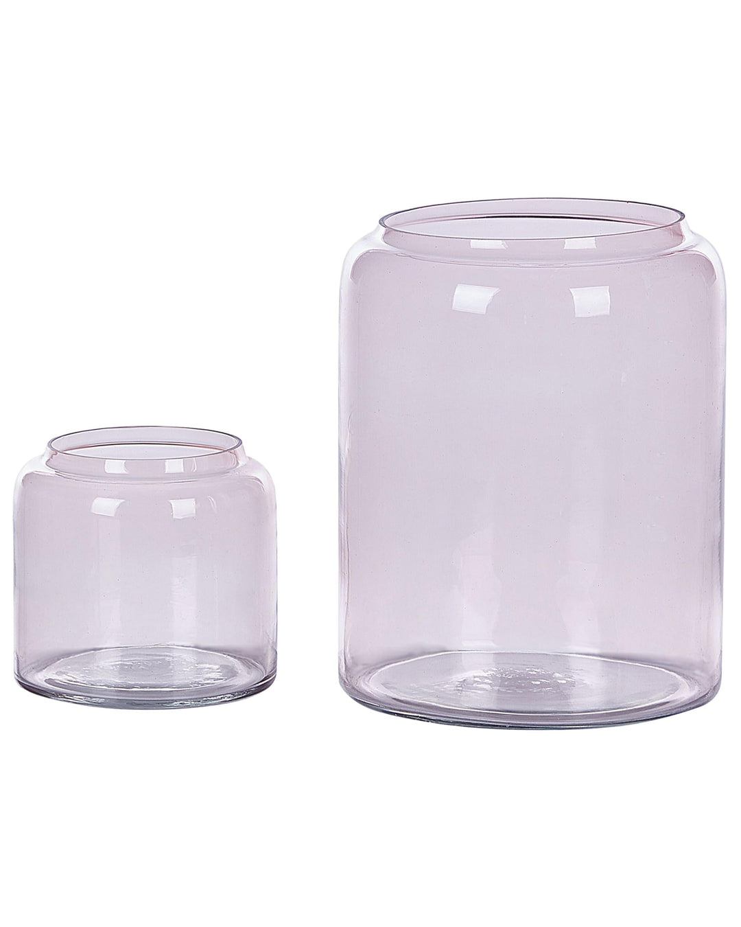 Set aus 2 dekorativen Vasen aus farbigem Glas 11 / 20 cm rosa Rasam