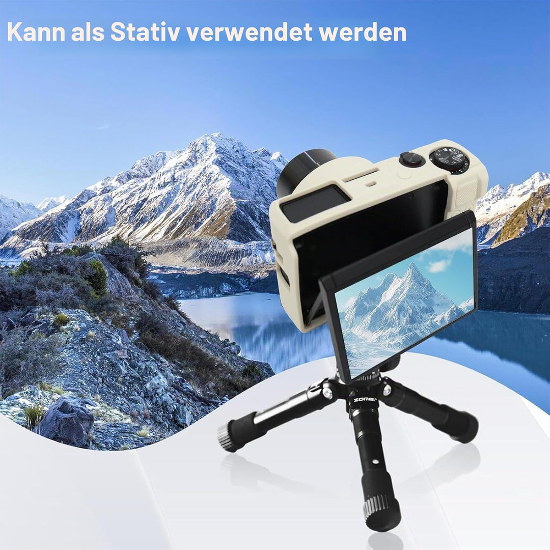 Rieibi Silikonhülle für Canon G7X Mark III Gehäuse, G7X Mark III Zubehör mit 2 Stück Displayschutz,