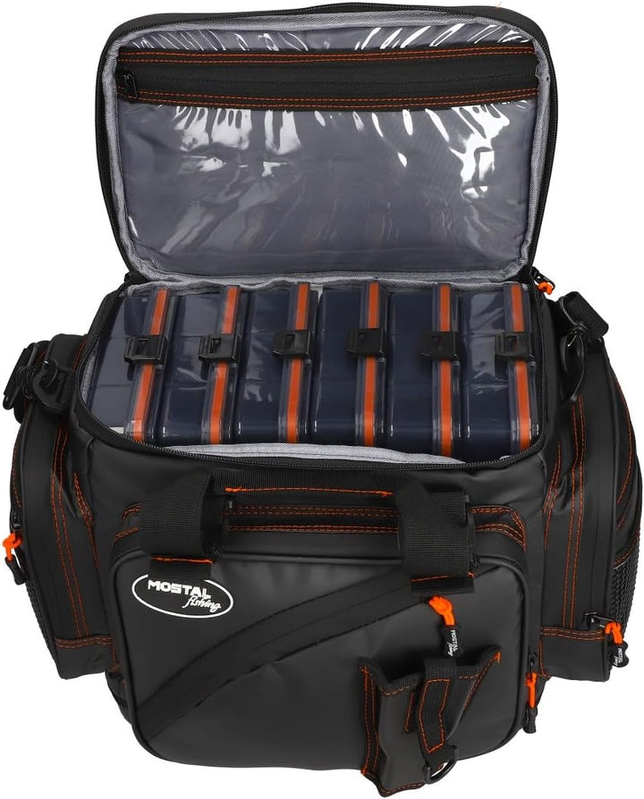 Mostal Anglertasche Taipan 720 wasserdichte Angeltasche mit 6 Boxen