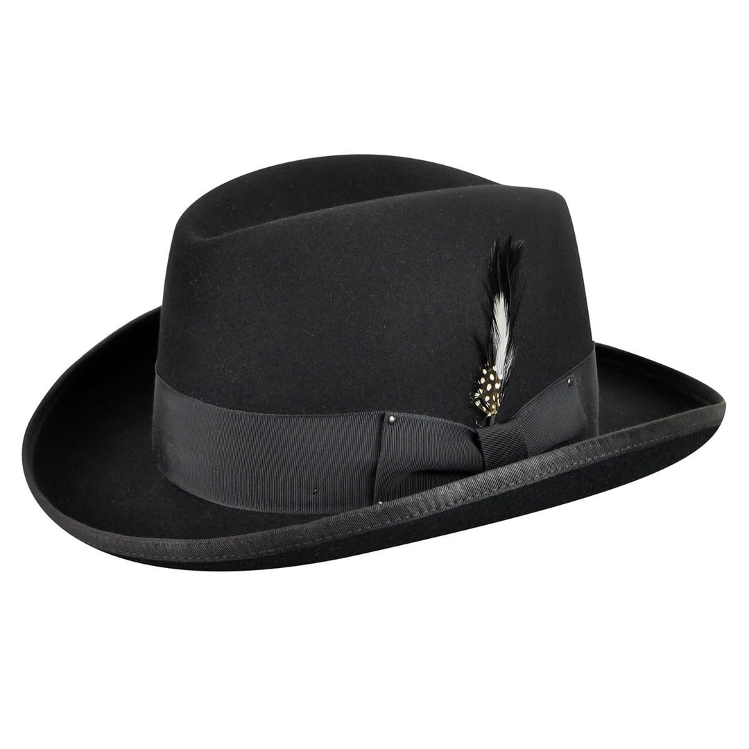 Bailey 1922 Classic Homburg Hut Homburger Wollhut Wollfilzhut Filzhut Damen - Made in USA mit Ripsba