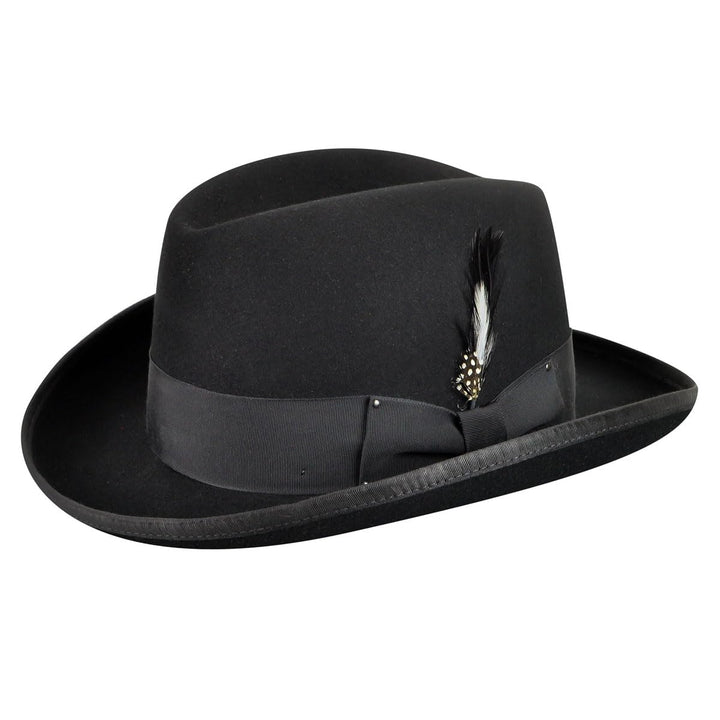 Bailey 1922 Classic Homburg Hut Homburger Wollhut Wollfilzhut Filzhut Damen - Made in USA mit Ripsba