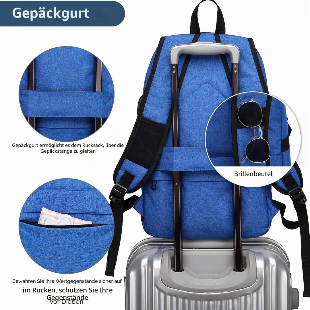WENIG Laptop Rucksack Herren,15.6 Zoll Laptop Anti Diebstahl Rucksack Tasche Schulrucksack Business