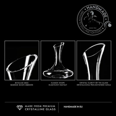 KROSNO Wein-Dekanter Wein-Karaffe | 1500 ML | Set von 1 | Vinoteca Kollektion | Rotwein Dekantierer