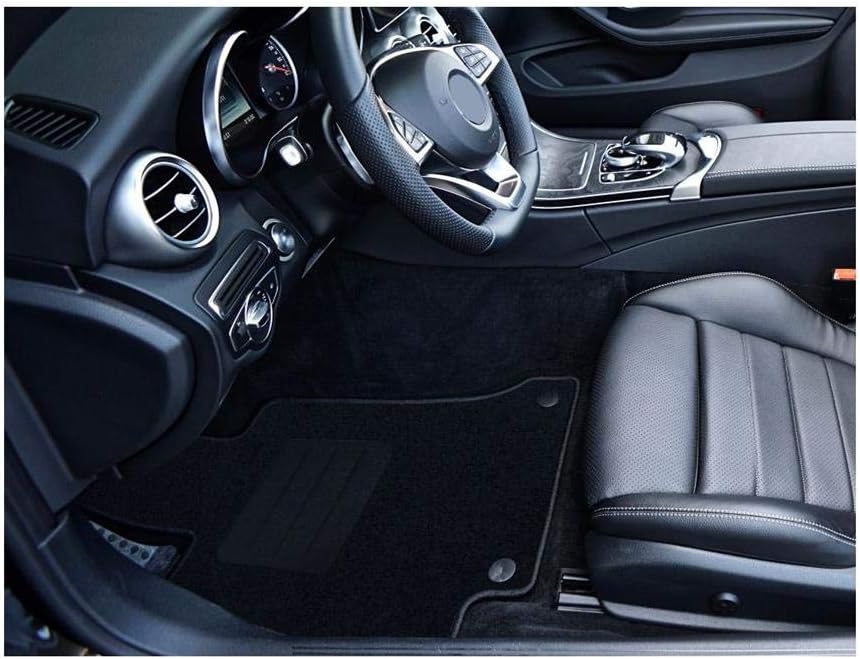 Fussmatten mit Clips 4er Set für Ford Focus 3 MK3 2011-2018 Velours Automatten Vorne, Hinten + Clips